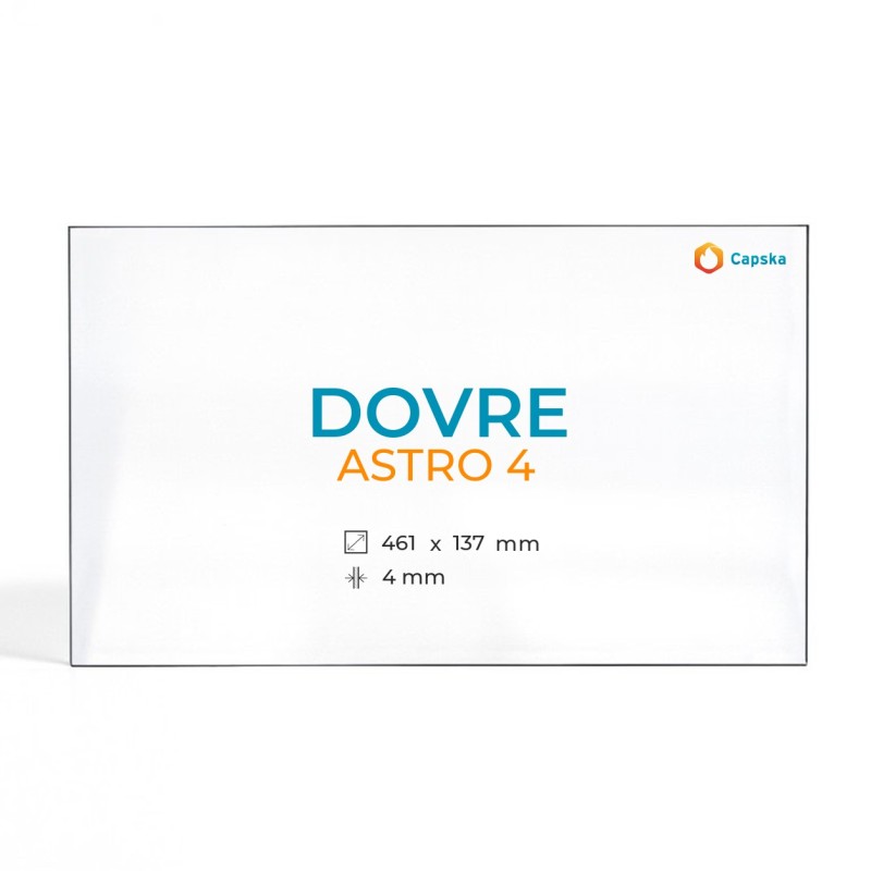 Cristal Dovre ASTRO 4 - Vidrio Rectángulo Lateral para estufa de leña