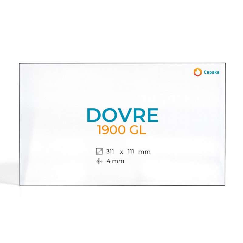 Vidre Rectangle Dovre 1900 GL per xemeneia - Certificat ISO9001