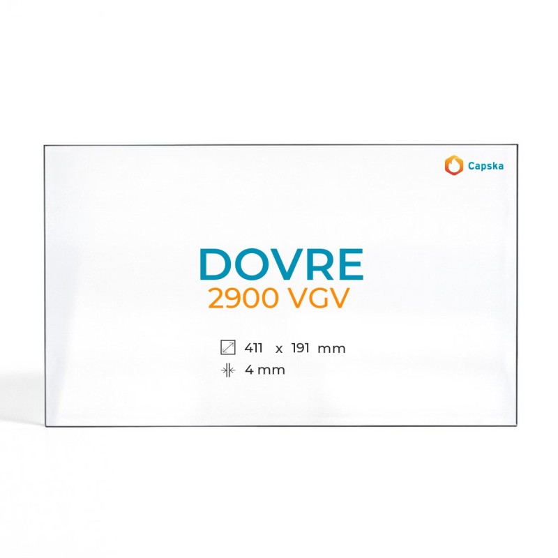 Cristall Dovre 2900 VGV - Vidre Rectangle per xemeneia