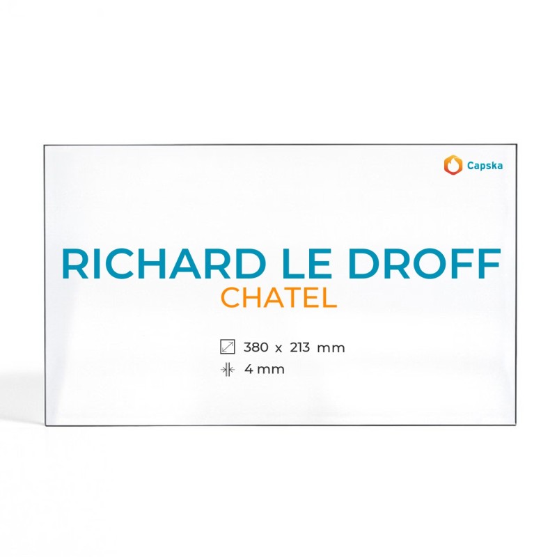 Vidre Rectangle per estufa de llenya Richard Le Droff CHATEL