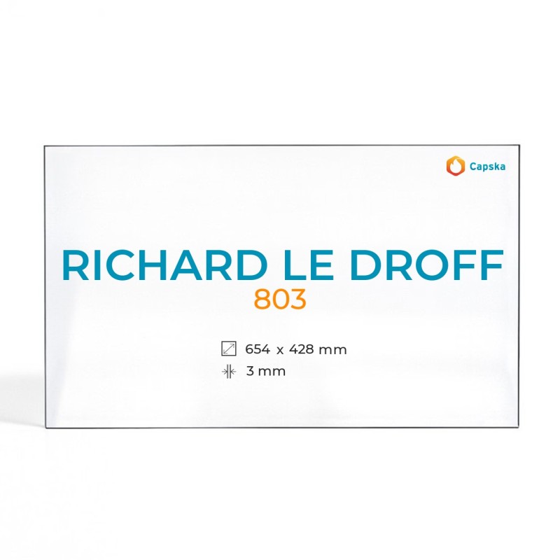 Cristal Richard Le Droff 803 - Vidrio Rectángulo para chimenea
