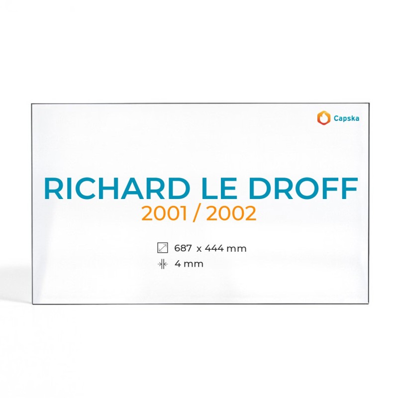Cristal Richard Le Droff 2001 / 2002 - Vidrio Rectángulo para chimenea