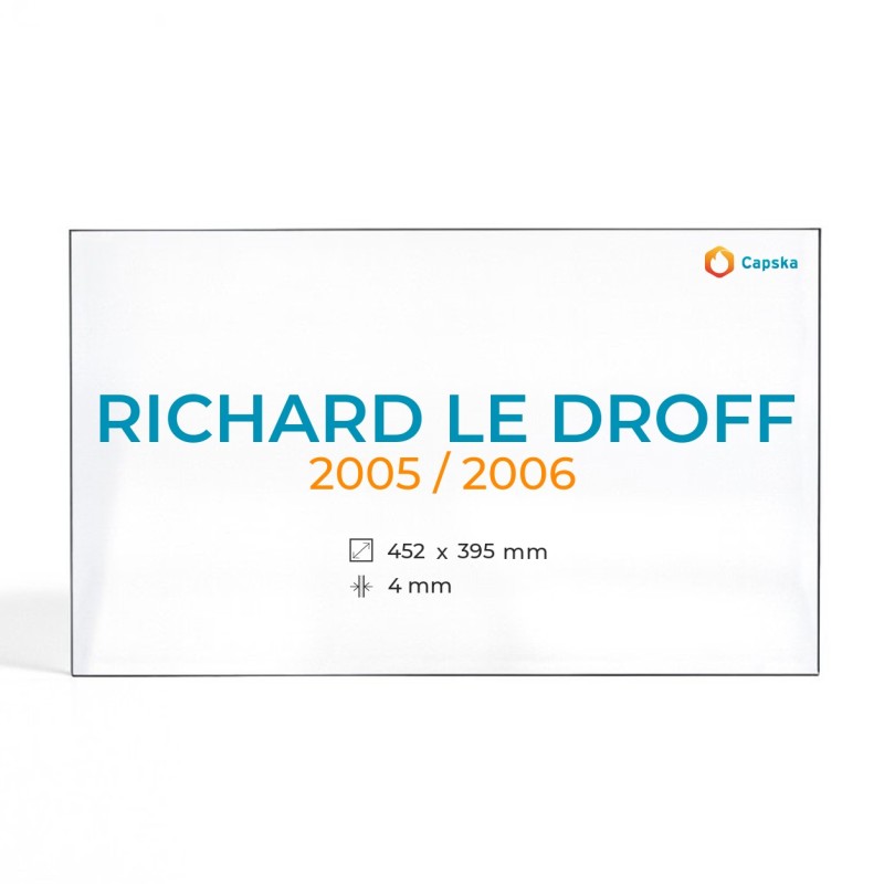 Cristal Richard Le Droff 2005 / 2006 - Vidrio Rectángulo para inserto de chimenea
