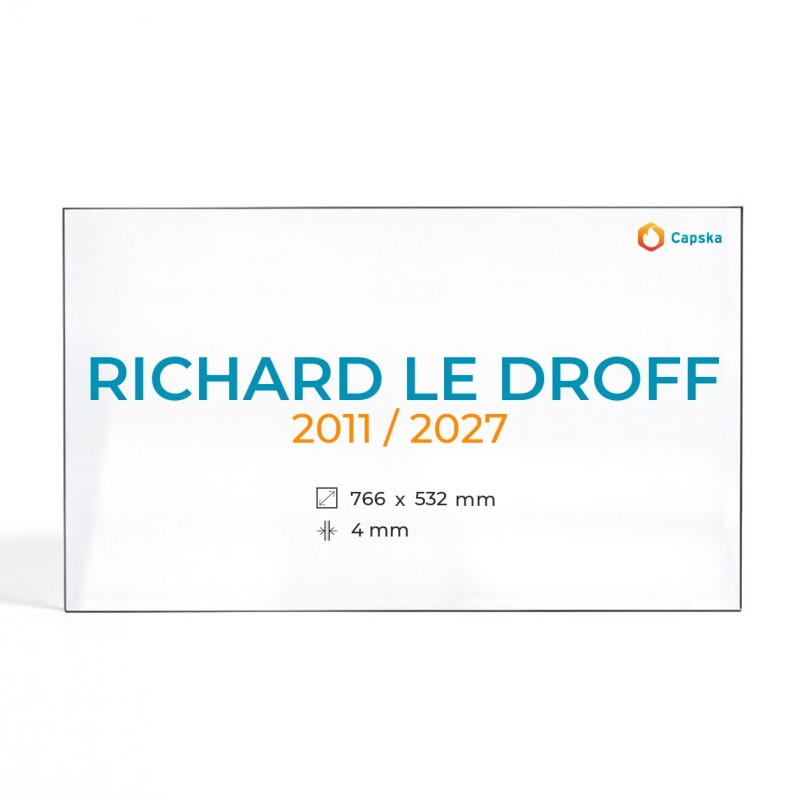 Cristal Richard Le Droff 2011/2027 - Vidrio Rectángulo para Chimenea
