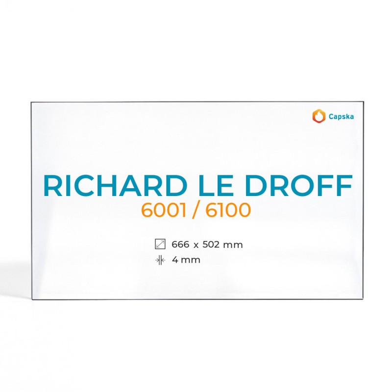 Cristal Richard Le Droff 6001 / 6100 - Vidrio para chimenea