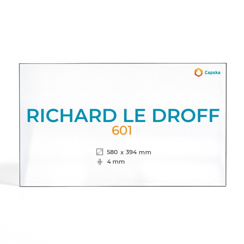 Cristall Richard Le Droff 601 - Vidre Rectangle per inserit de xemeneia