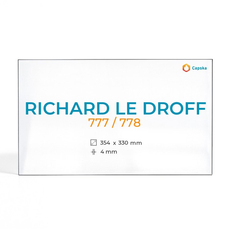 Vidre Rectangle Lateral per xemeneia - Richard Le Droff 777 / 778