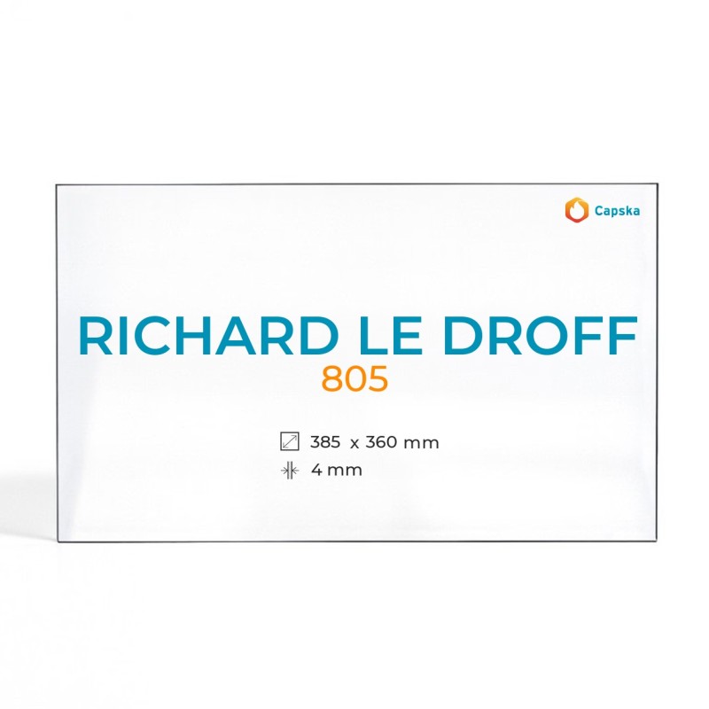 Cristall Richard Le Droff 805 - Vidre Rectangle Lateral per xemeneia