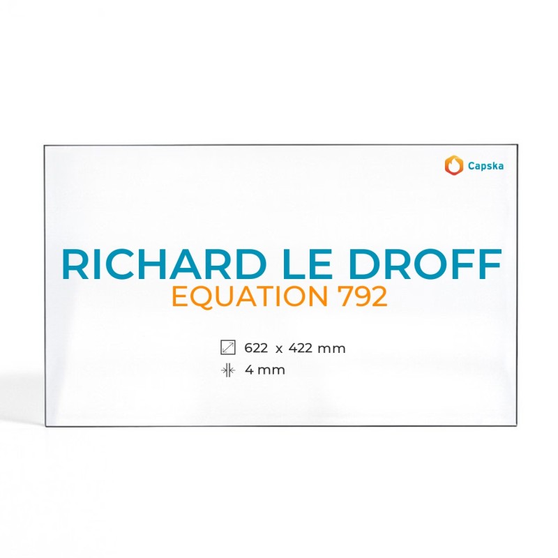 Cristall Richard Le Droff EQUATION 792 - Vidre Rectangle per xemeneia