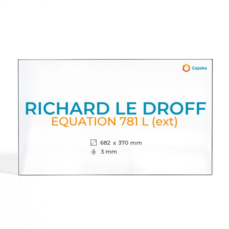 Cristal Richard Le Droff EQUATION 781 L - Vidrio Rectángulo para Chimenea