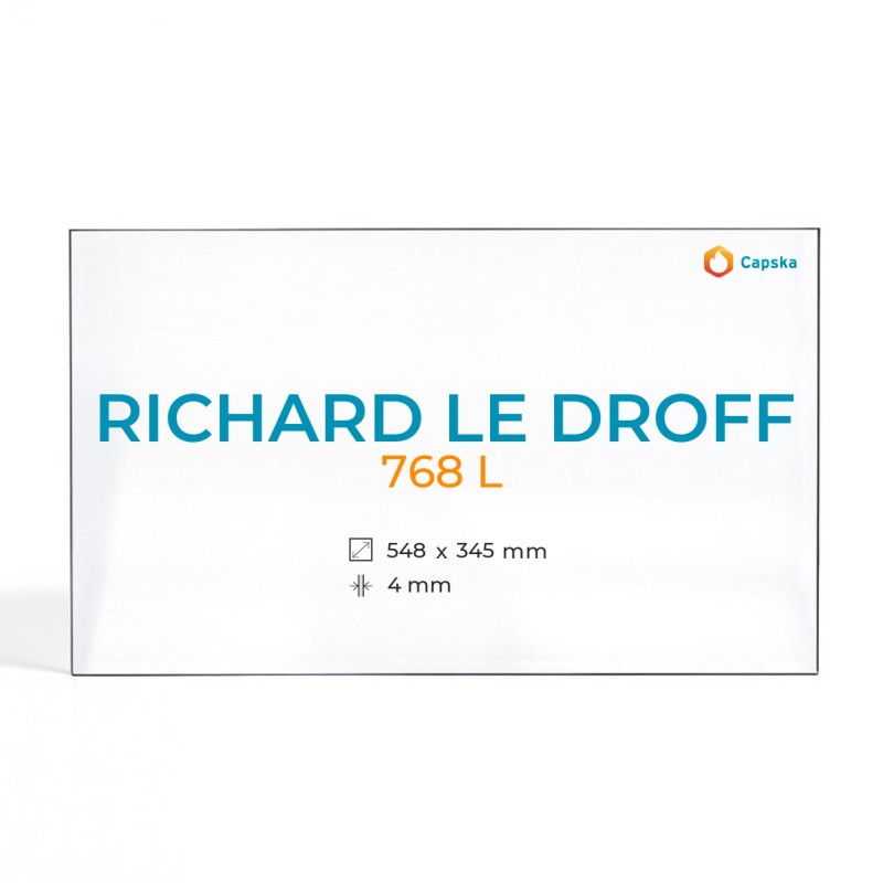 Cristal Richard Le Droff 768 L - Vidrio Rectángulo para Chimenea
