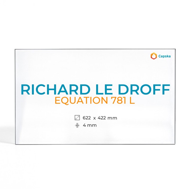 Cristall Richard Le Droff EQUATION 781 L - Vidre Rectangle per xemeneia