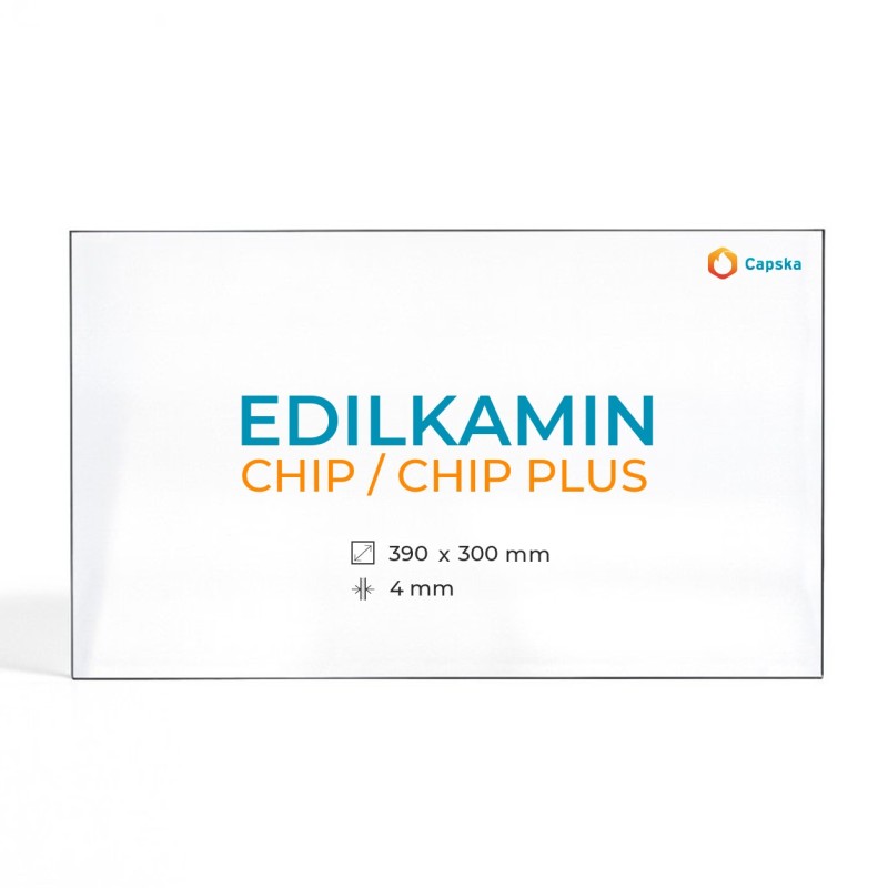 Vidre Rectangle per estufa de llenya Edilkamin CHIP / CHIP PLUS