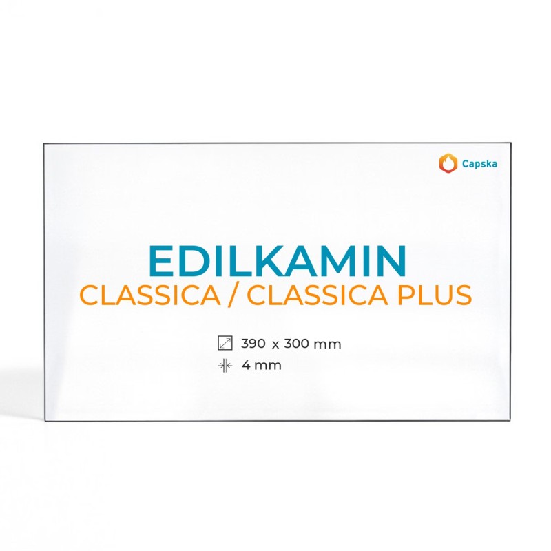 Cristal Edilkamin CLASSICA / CLASSICA PLUS - Vidrio Rectángulo para estufa de leña