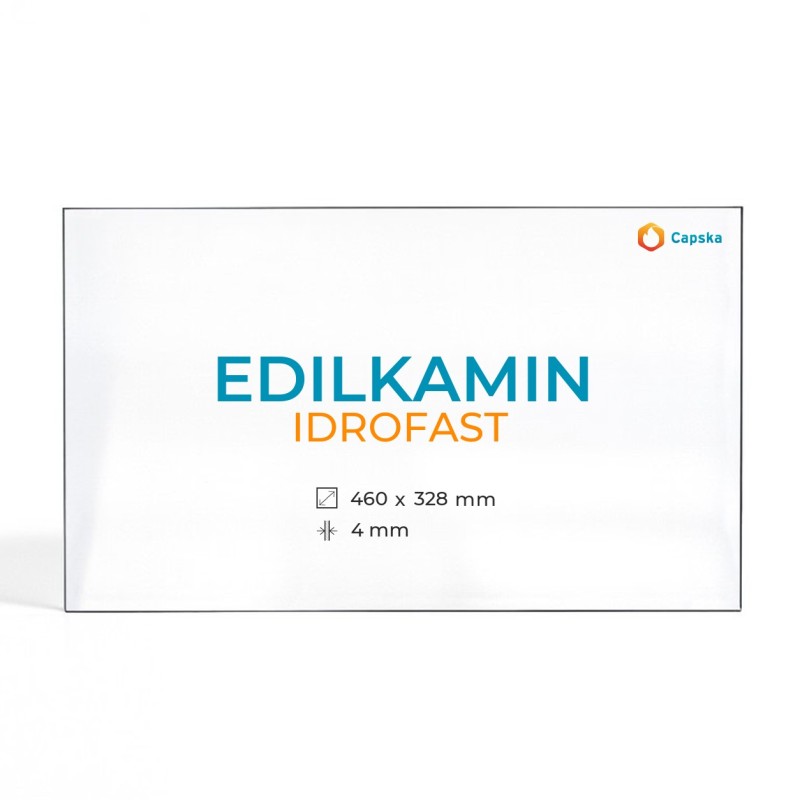 Cristal Edilkamin IDROFAST - Vidrio Rectángulo para estufa de leña