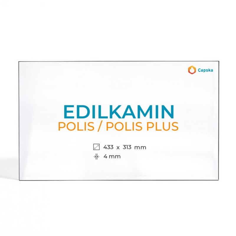 Cristall Edilkamin POLIS / POLIS PLUS - Vidre Rectangle per estufa de llenya