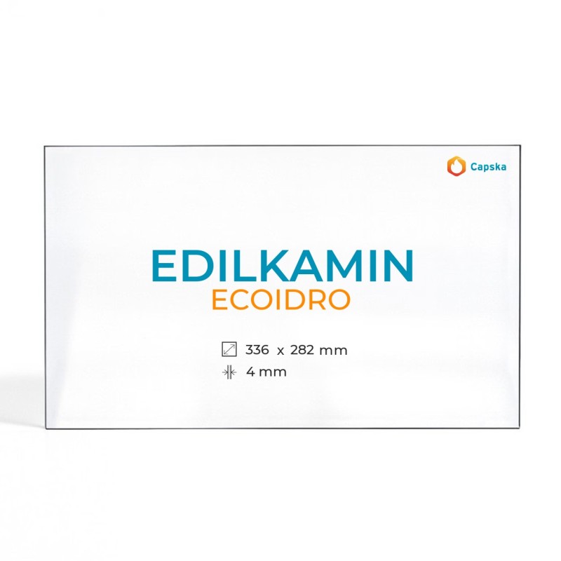 Vidre Rectangle Serigrafiat Edilkamin ECOIDRO - 336x282x4mm