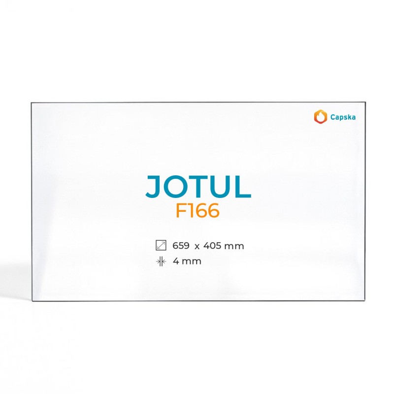 Cristal Jotul F166 - Vidrio Rectángulo para estufa de leña