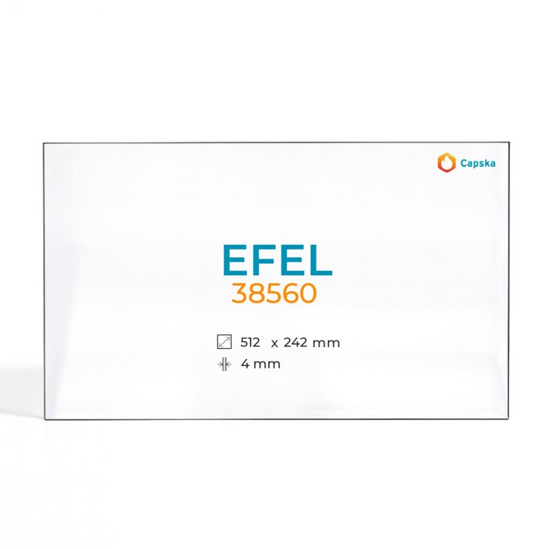 Cristall Efel 38560 - Vidre Rectangle per inserit de xemeneia