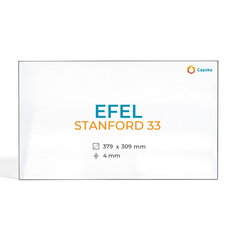 Cristal Efel STANFORD 33 - Vidrio Rectángulo para estufa de leña