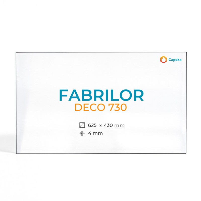 Vidrio cerámico para inserto de chimenea - Cristal Fabrilor DECO 730