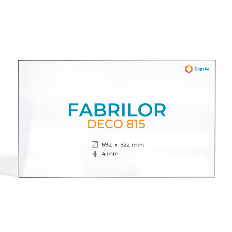 Cristall Fabrilor DECO 815 - Vidre Rectangle per xemeneia
