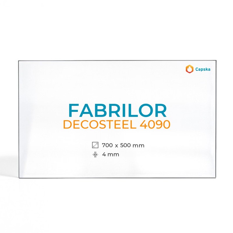 Vidrio cerámico DECOSTEEL 4090 para chimenea - FABRILOR