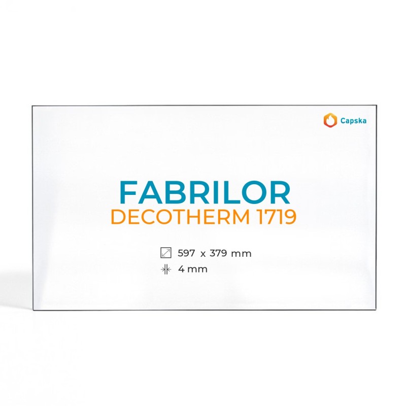 Vidre Rectangle Cristall Fabrilor DECOTHERM 1719 - 597x379x4mm