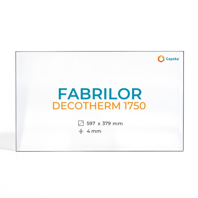 Vidre Rectangle Cristall Fabrilor DECOTHERM 1750 - 597x379x4mm