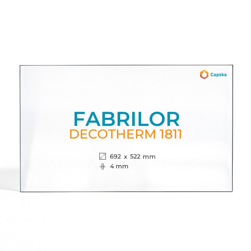 Vidre ceràmic Fabrilor DECOTHERM 1811 - Rectangle 692 x 522 x 4 mm