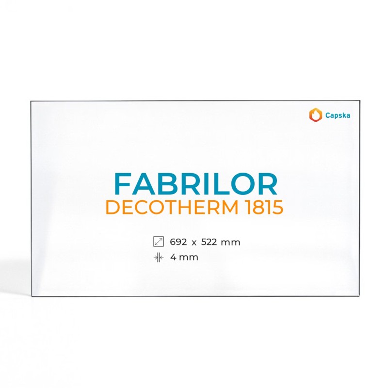 Vidrio para inserto de chimenea - Cristal Fabrilor DECOTHERM 1815