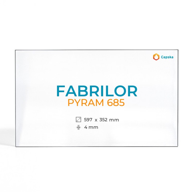 Vidre ceràmic PYRAM 685 - 597x352x4 mm - Fabrilor
