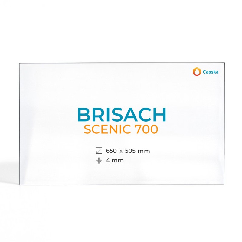 Cristal Brisach SCENIC 700 - Vidrio Rectángulo para chimenea