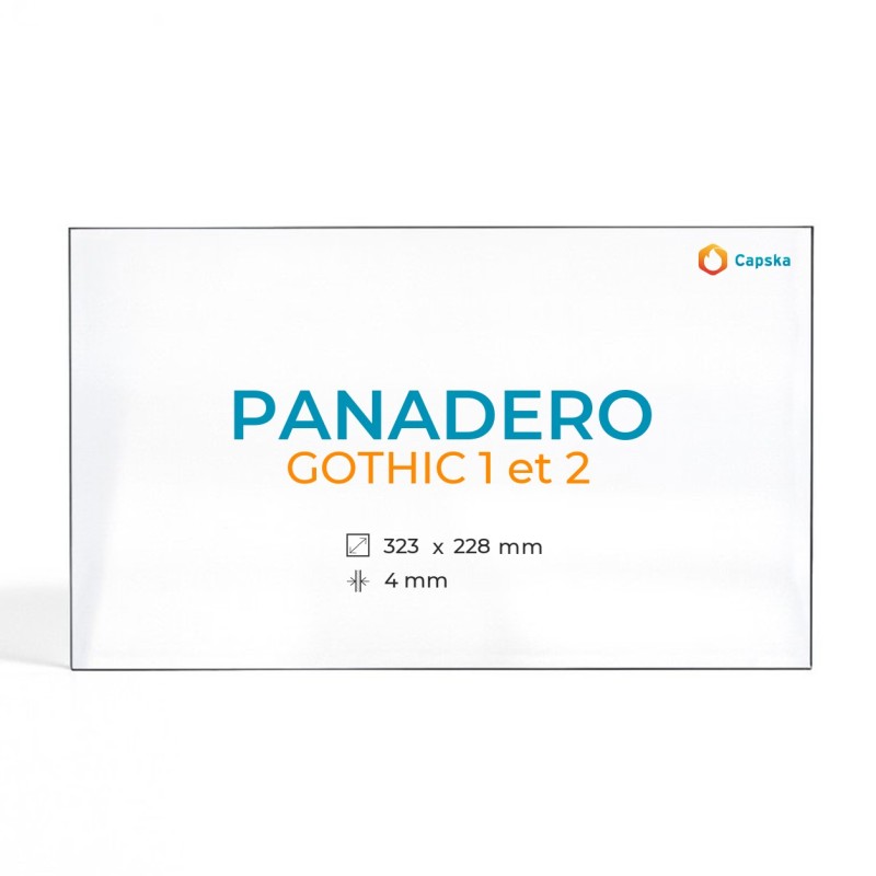 Vidre Panadero GOTHIC 1 ET 2 - Rectangle amb arc per estufa de llenya