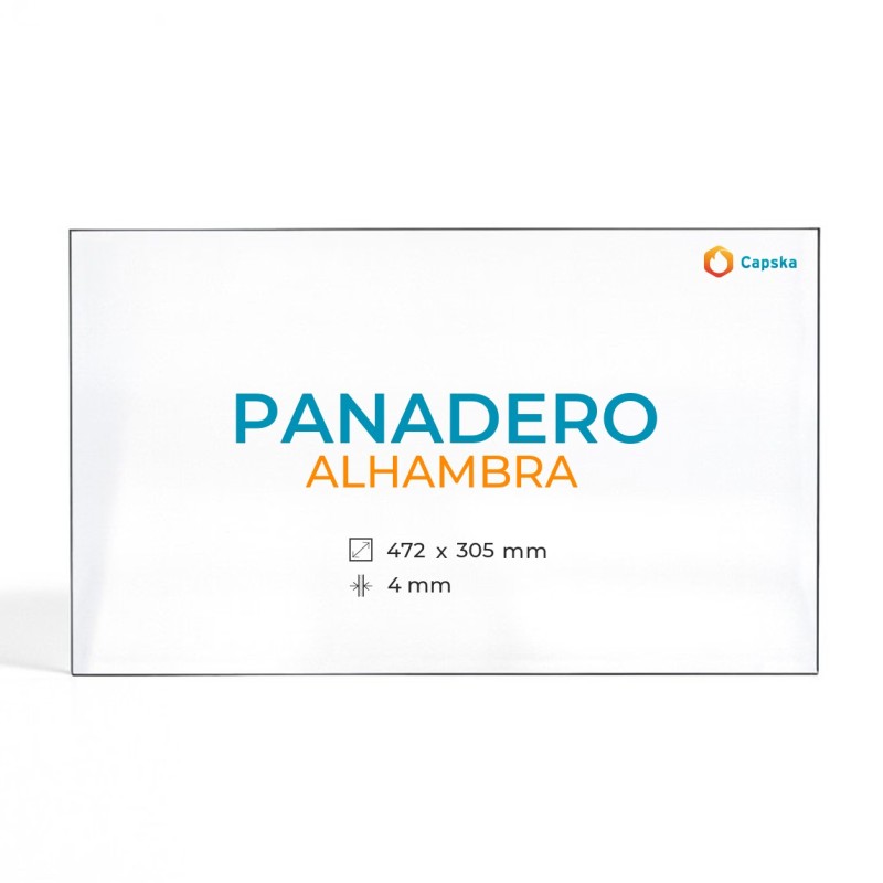 Cristal Panadero ALHAMBRA - Vidrio Rectángulo para estufa de leña