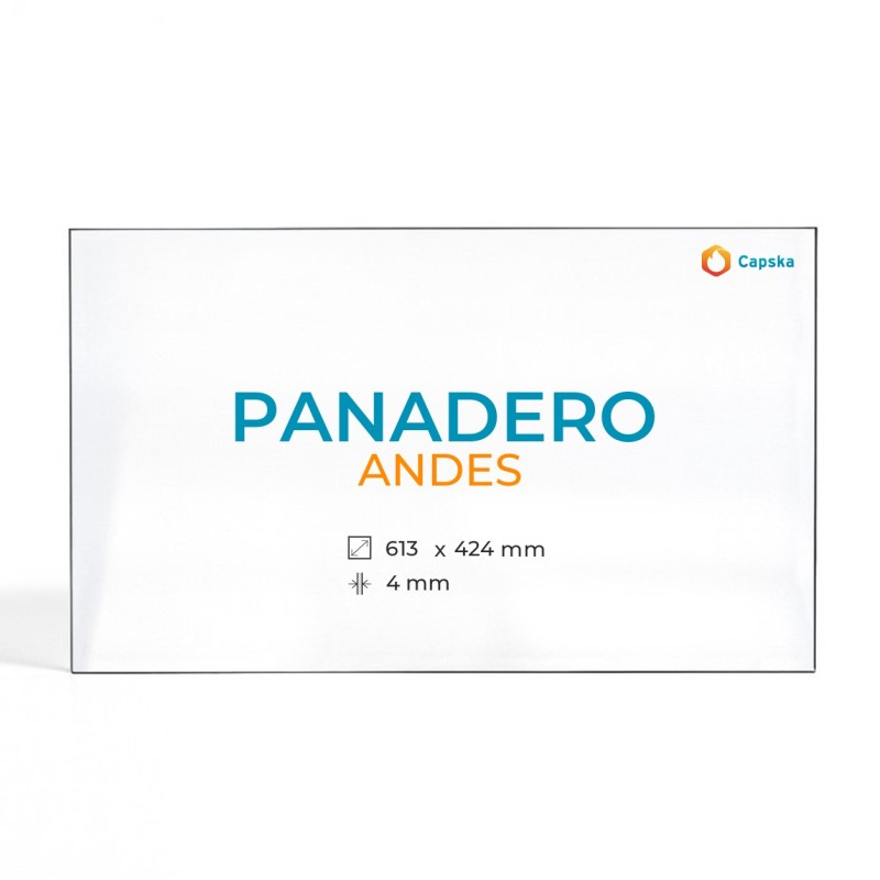 Vidre Panadero ANDES Rectangle Serigrafiat per Estufa de Llenya