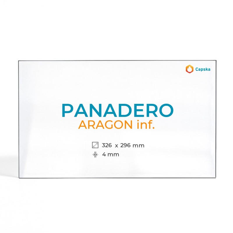 Cristall Panadero ARAGON INF. - Vidre Rectangle per estufa de llenya
