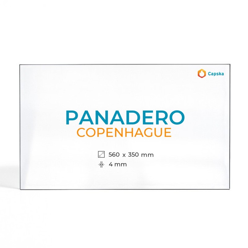 Cristal Panadero COPENHAGUE - Vidrio Rectángulo para estufa de leña