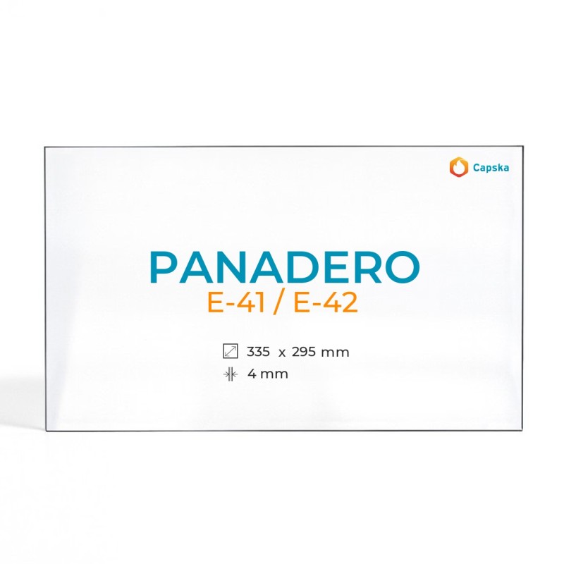 Cristal Panadero E-41 / E-42 - Vidrio Rectángulo para Estufa de Leña
