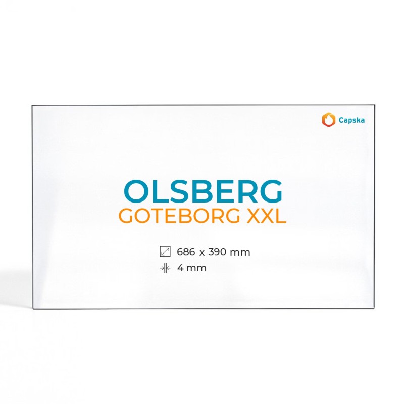 Cristall Olsberg GOTEBORG XXL - Vidre Rectangle per estufa de llenya