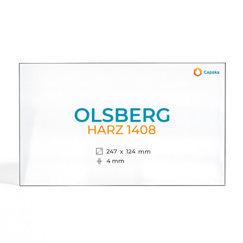 Cristall Olsberg HARZ 1408 - Vidre Rectangle per estufa de llenya