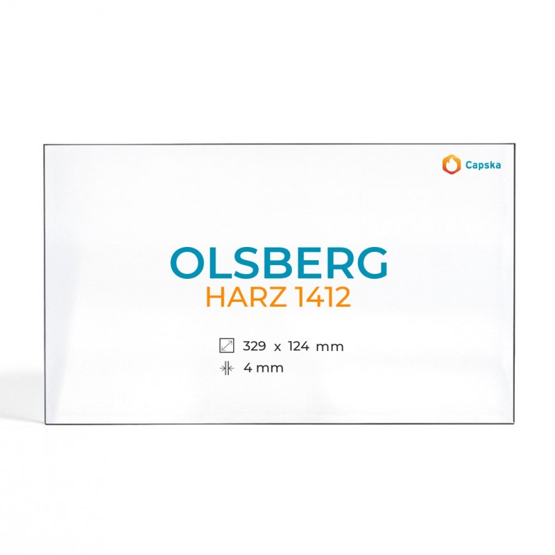 Cristall Olsberg HARZ 1412 - Vidre Rectangle per estufa de llenya