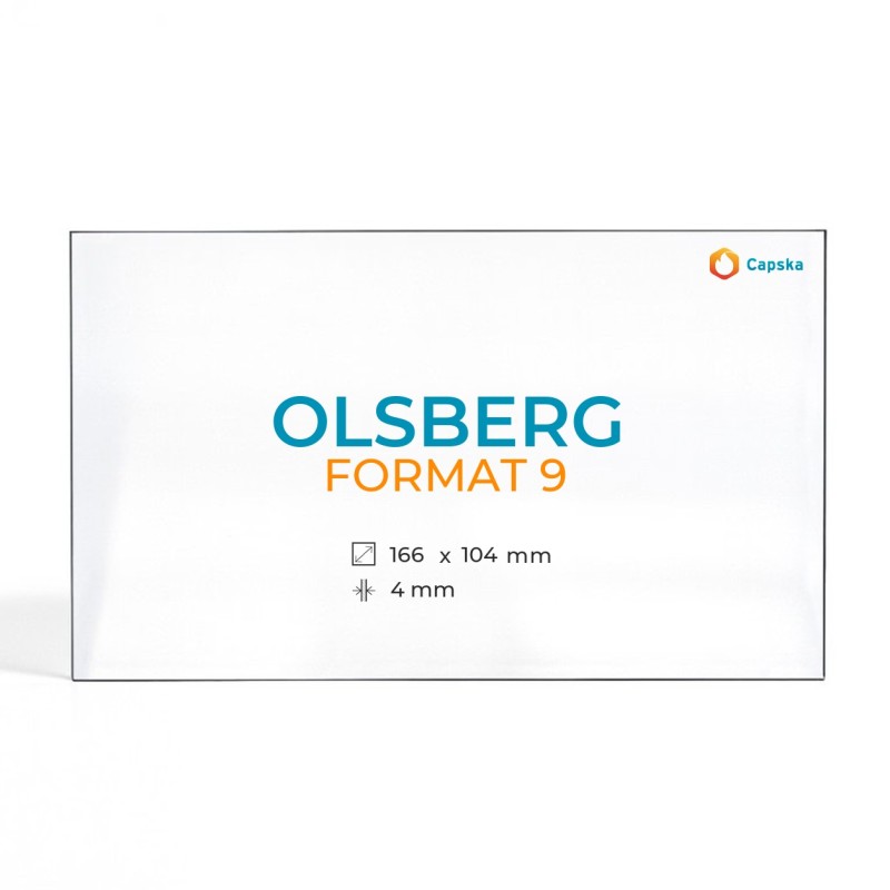 Vidre de xemeneia OLSBERG FORMAT 9 - Rectangle 166x104x4 mm