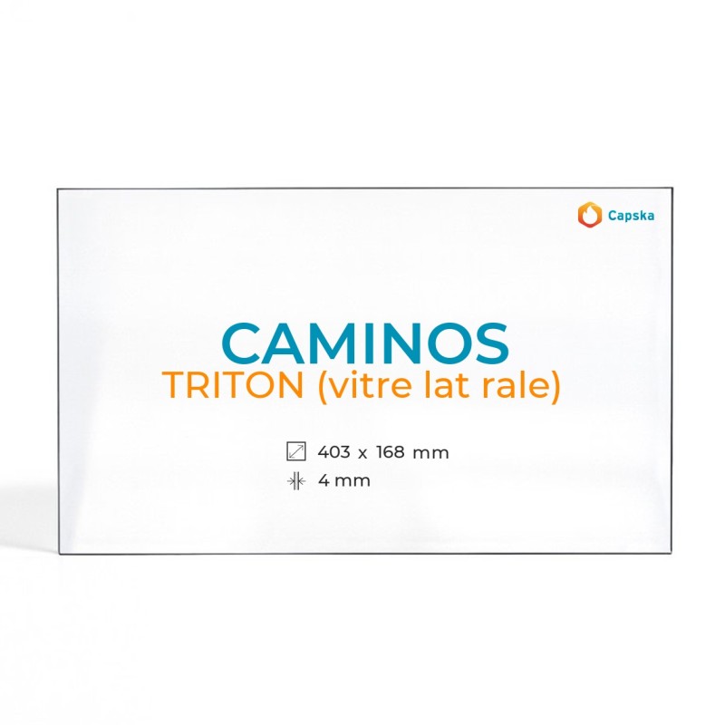 Vidre Rectangle Lateral per Estufa de Llenya - Cristall Caminos TRITON