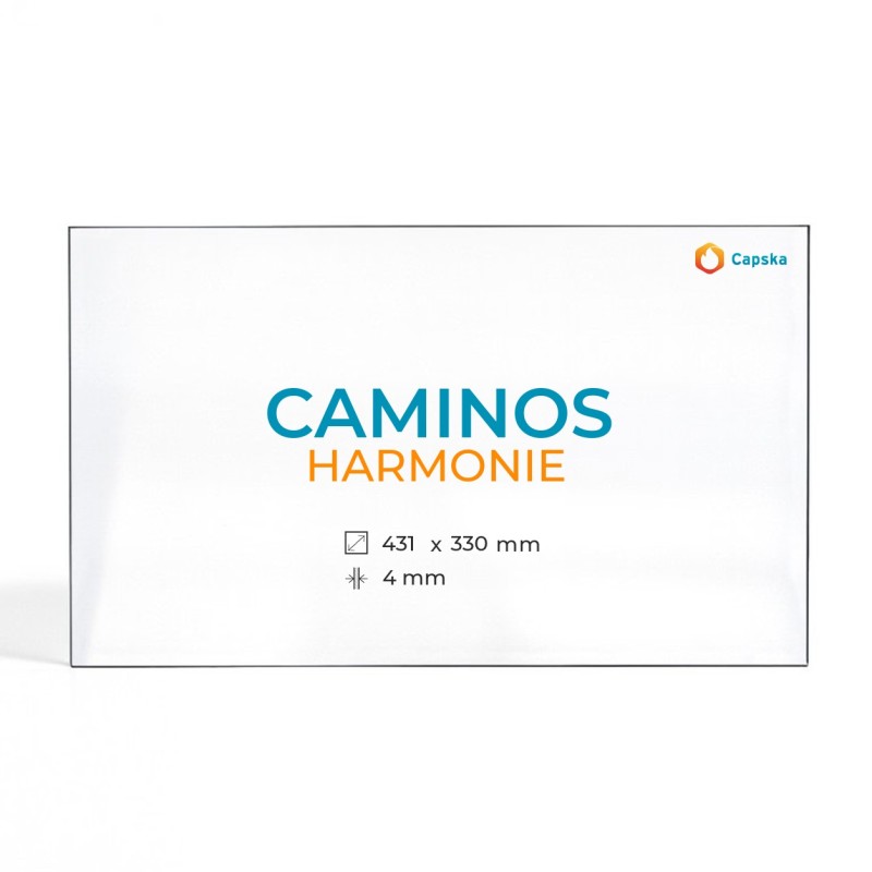 Cristal Caminos HARMONIE - Vidrio Rectángulo para estufa de leña