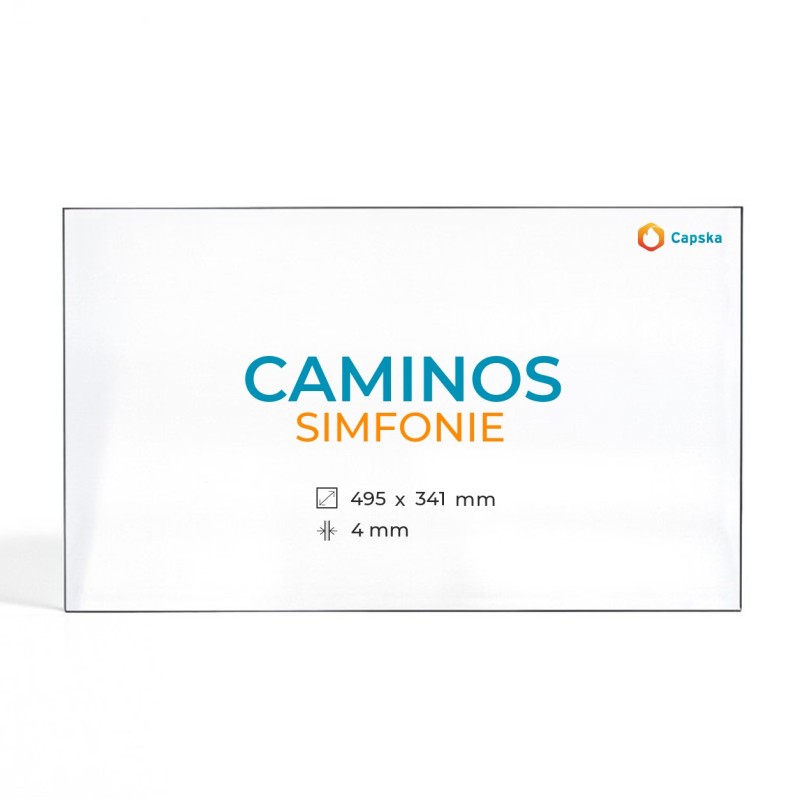 Cristal Caminos SIMFONIE - Vidrio Rectángulo para estufa de leña