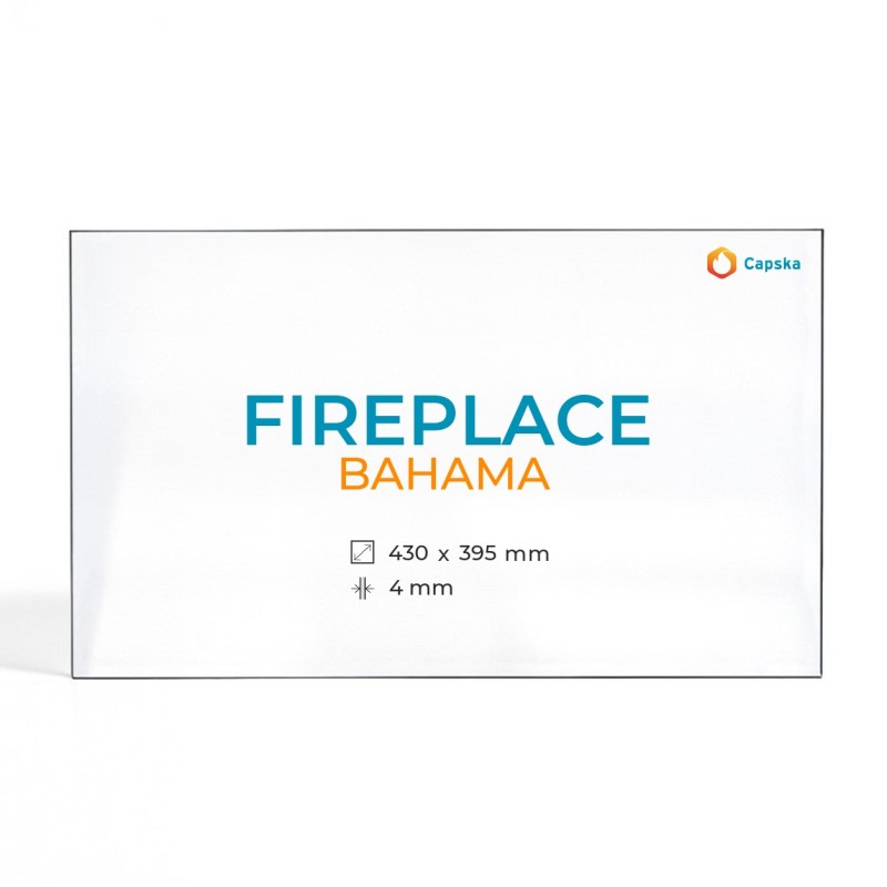 Cristal Fireplace BAHAMA - Vidrio Rectángulo para estufa de leña