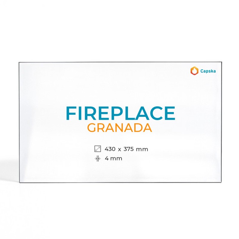 Cristall Fireplace GRANADA - Vidre Rectangle per estufa de llenya