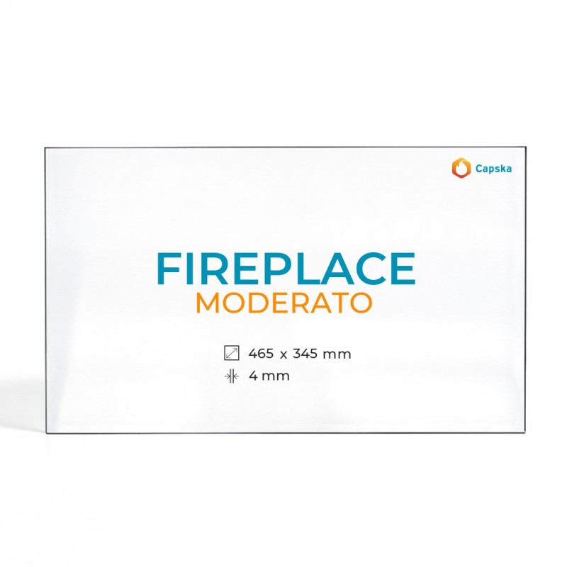 Cristal Fireplace MODERATO - Vidrio Rectángulo Resistente