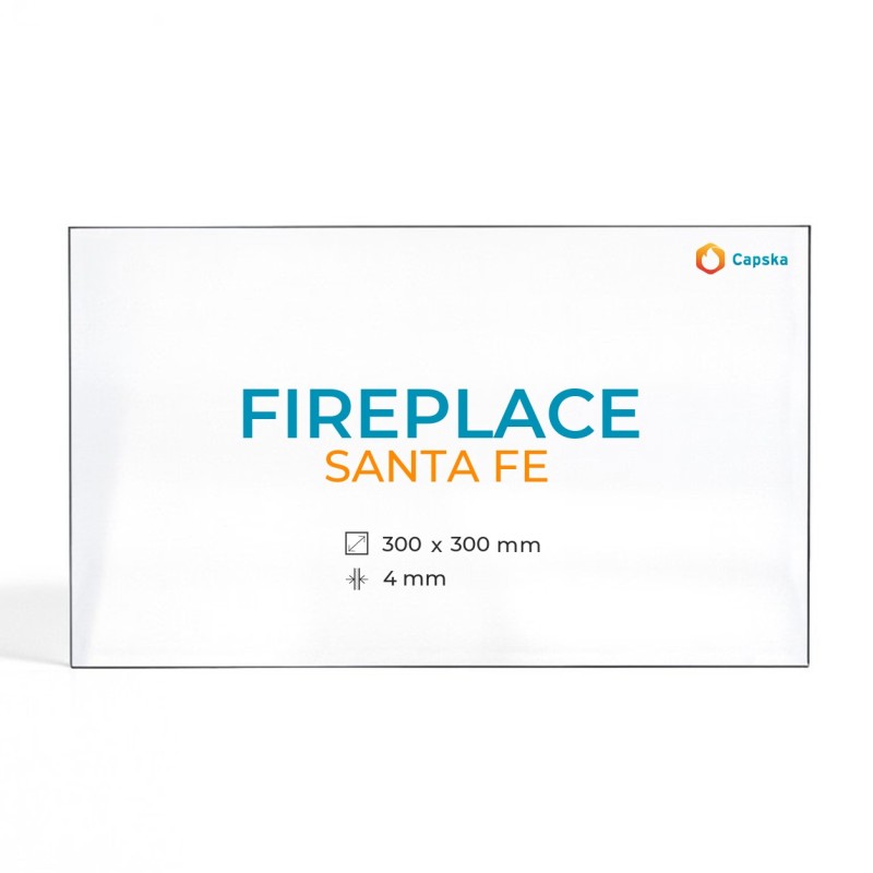 Vidre Rectangle per estufa de llenya - FIREPLACE SANTA FE 300 x 300 x 4 mm